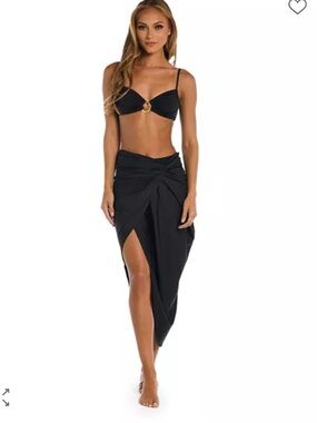 Sunshine 79
Solid Convertible Faux Wrap 
Swim coverup 
Size Med
NWT